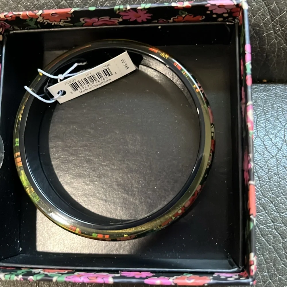 Coach multi Floral black Bangle Bracelet